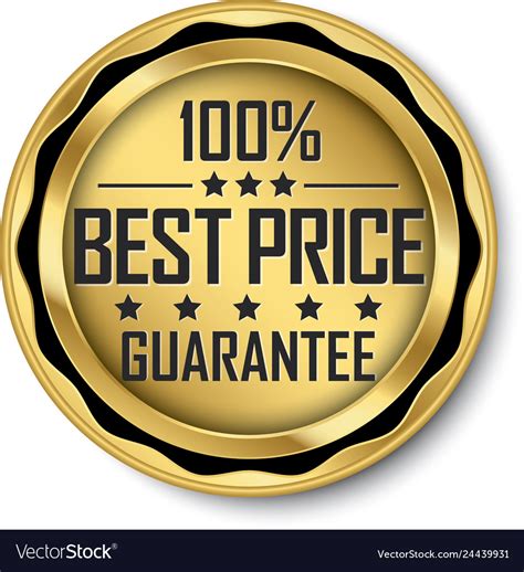 Best Price Guarantee Golden Label Royalty Free Vector Image