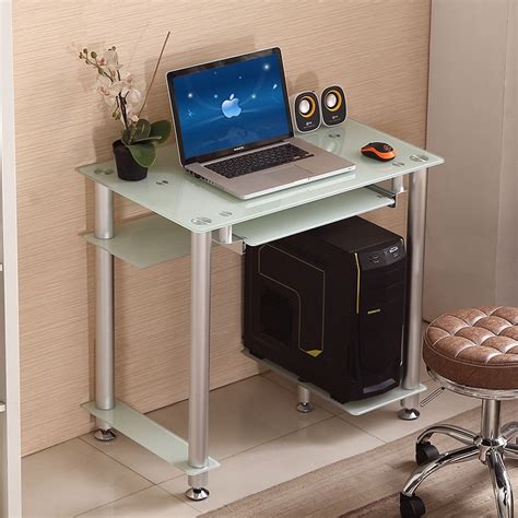 Maybe you would like to learn more about one of these? Simple desk home computer desk Glass Top Modern Computer ...