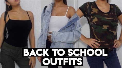 Back To School Outfits Basic Baddie Youtube