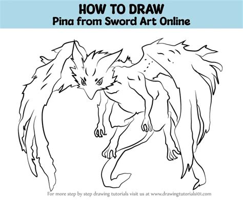 How To Draw Pina From Sword Art Online Sword Art Online Step By Step