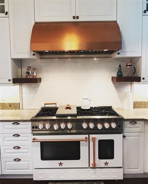 Copper kitchen hood, and if you have one from alibaba.com, you. Check out this stunning white Nova range with copper trim ...