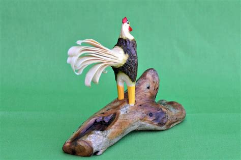 Rooster Chicken Wood Rooster Hand Carved Rooster Hand Etsy