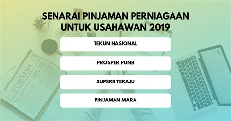 Kkpe (kredit ketahanan pangan dan energi). Senarai Pinjaman Perniagaan 2019 Untuk Usahawan Baru / Lama