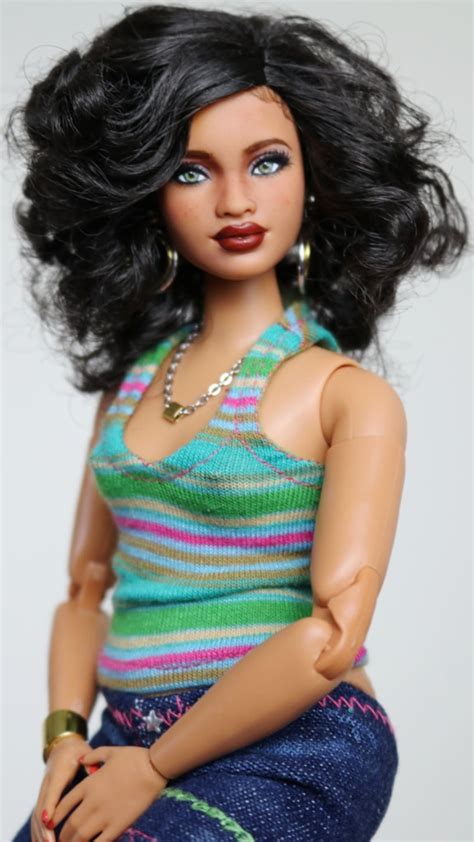 Sold Ola Rae Biracial Ooak Mbili Barbie Hybrid Repaint On A Curvy
