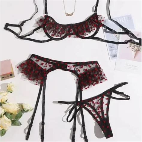 Orcajump Erotic Lingerie Sexy Embroidered Lace Mesh Clothing Sexy