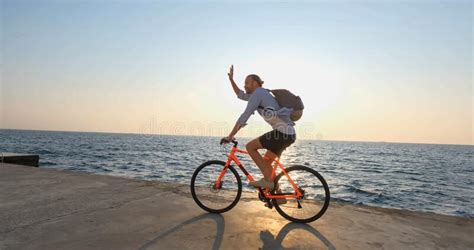 Male Bicycle Rider Stock Photo Image Of Outdoor Sunshine 169513768