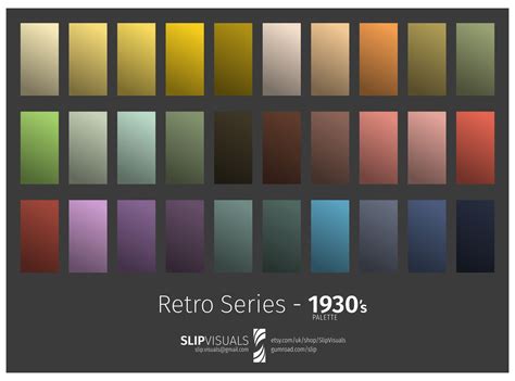Krita Retro Color Palette 30 S Vintage Colour Swatch Etsy Hot Sex Picture