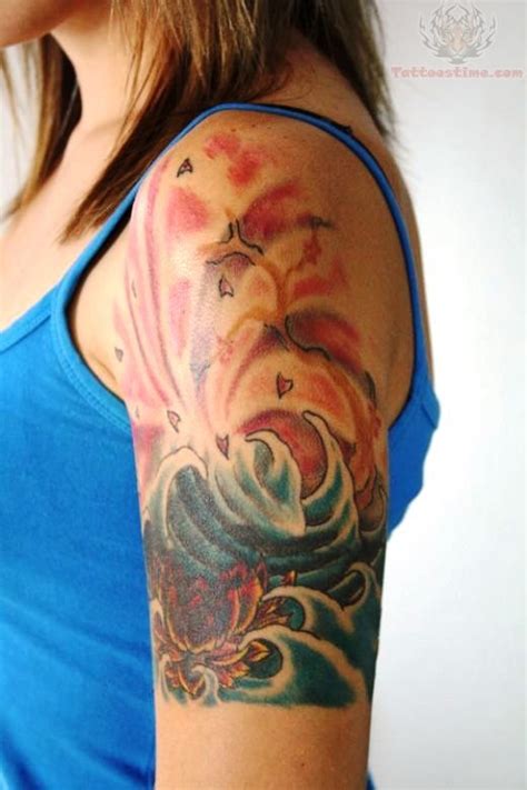 Flower Half Sleeve Tattoo Designs