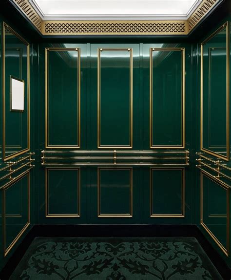 Bespoke Green Lacquered Elevator Elevator Design Elevator Interior