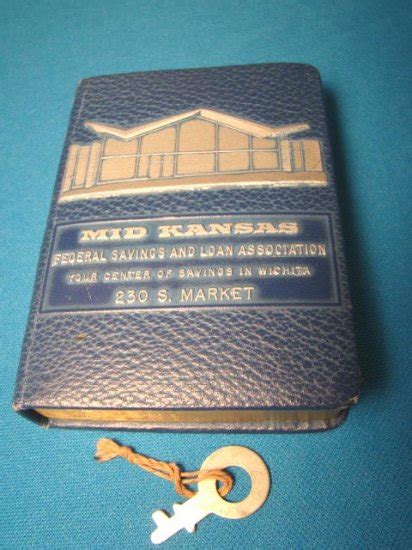 Coin Bank Book Of Thrift Mid Kansas Savings And Loan Wichita Ks 1923