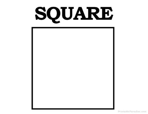 Printable Square Shape Printable Shapes Pinterest Shapes Squares