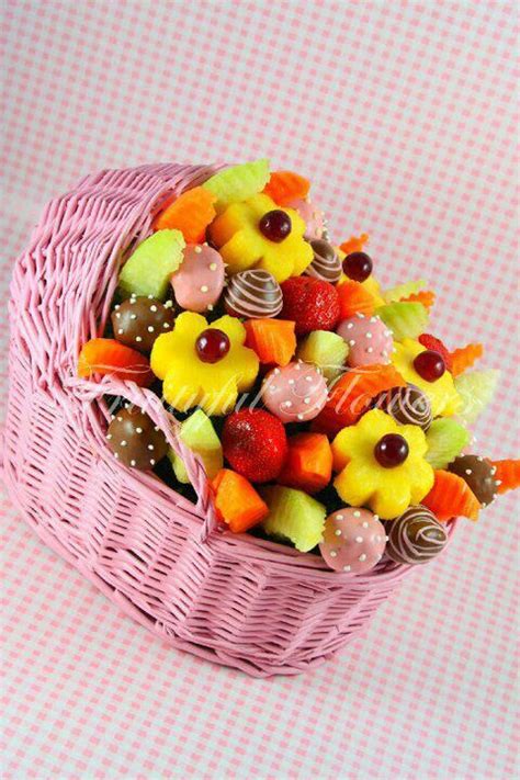 It's relatively easy to make too. Baby shower fruit basket! | Baby shower fruit, Baby shower ...