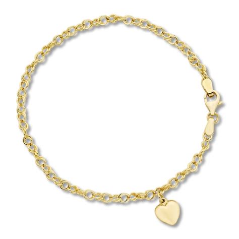 Heart Anklet 14k Yellow Gold 95 Kay
