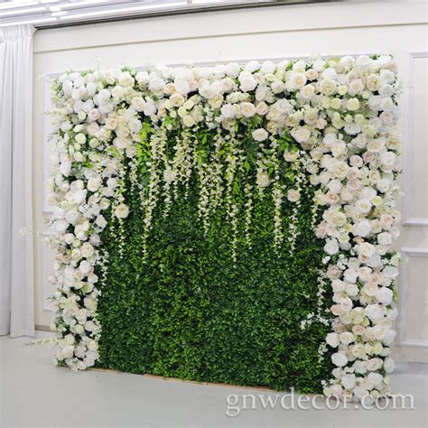 Custom Wedding Supplies Decoration Flower Wall Panel Backdrop Silk