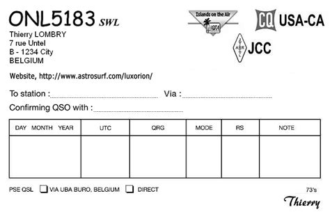 Radioqth.net has a page you can make a free card on line. Chasing QSL's