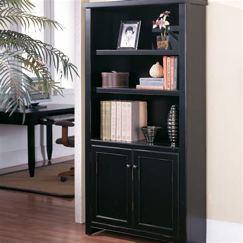 15 Ideas Of Black Bookcases With Doors