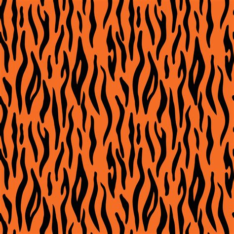 Abstract Animal Print Seamless Vector Pattern With Tiger Stripes