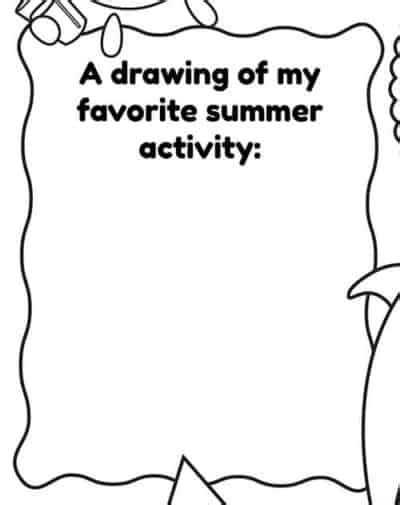 Free Printable Summer Activities Worksheet Mrs Merry