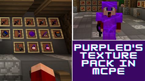 Purpleds Texture Pack In Mcpe Purpled 16x Youtube