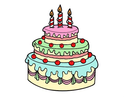 Dibujo de Tarta de cumpleaños pintado por en Dibujos net el día 27 01