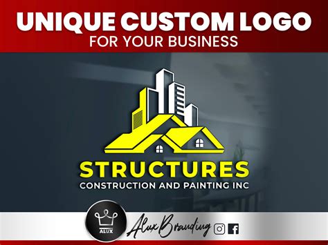 Construction Logo Design Custom Construction Logo Design Etsy