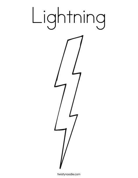 Lightning Coloring Page - Twisty Noodle