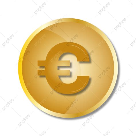 Euro Coin Vector Png Images Round Coin With Euro Symbol On Transparent