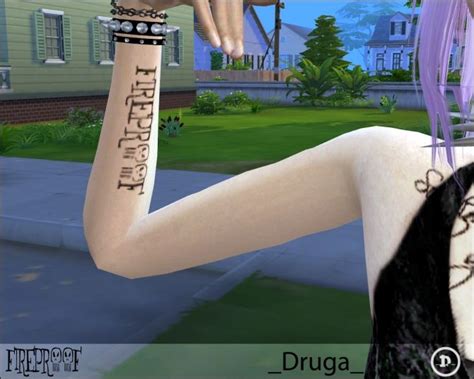 Fireproof Inner Forearm Tattoo By Druga At Mod The Sims Sims 4