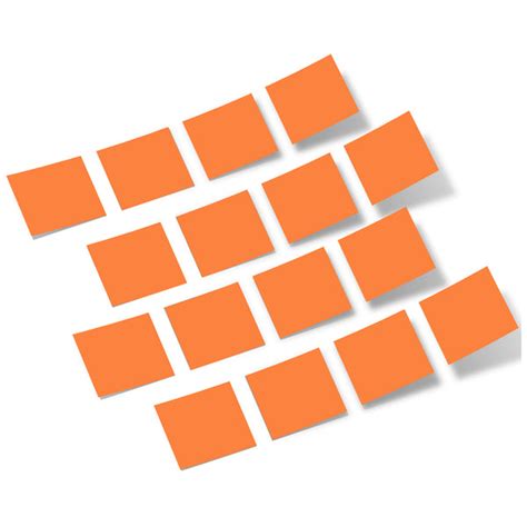 Orange Squares Vinyl Wall Decals Shapes And Patterns