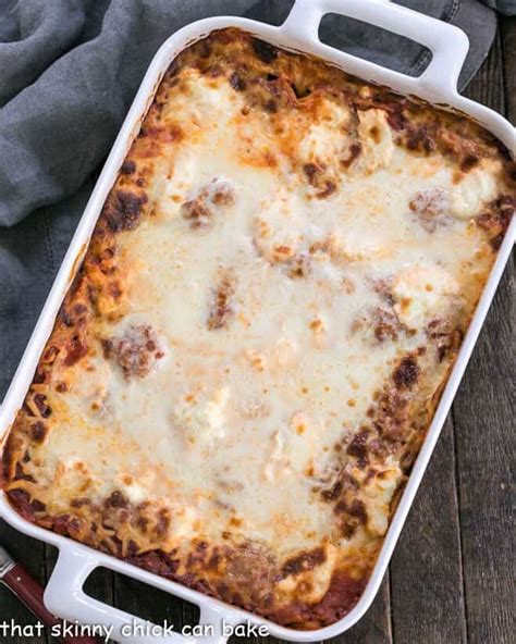 Lasagna With Ricotta Cheese That Skinny Chick Can Bake