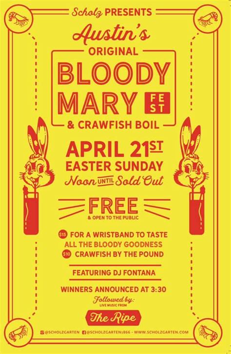 Austins Original Bloody Mary Fest Crawfish Boil 365 Things Austin