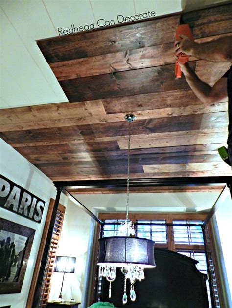 Diy Wood Planked Ceiling Redhead Can Decorate Wood Plank Ceiling