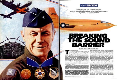 Gen Chuck Yeager Describes How He Broke The Sound Barrier Technology Break First Plane Sound