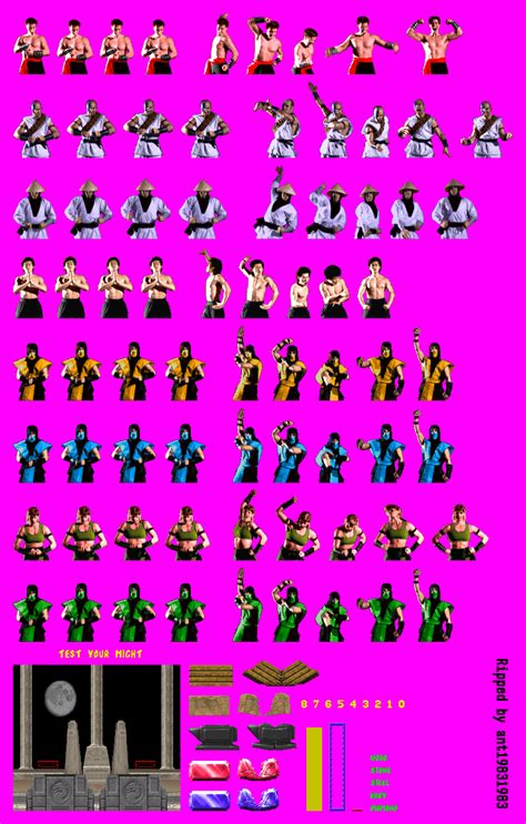 The Spriters Resource Full Sheet View Mortal Kombat Test Your Might