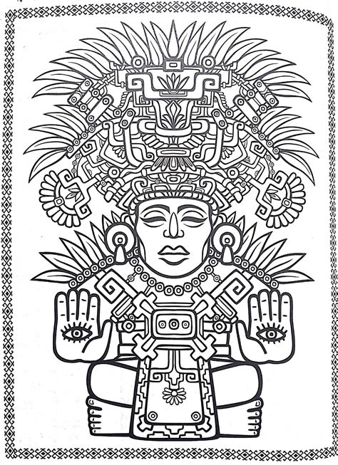 Mayan Calendar Coloring Page Printable