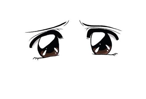 Again use the same directions as in the first example but draw the eyes slightly more squinted and draw the eyebrows slightly closer together. ️ Draw Sad eyes anime 🎨 | Anime Amino
