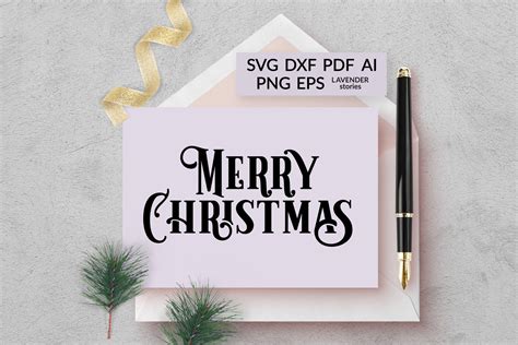 Merry Christmas Svg Christmas Card Svg Happy Holidays 328602
