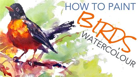Painting Birds In Watercolour Youtube