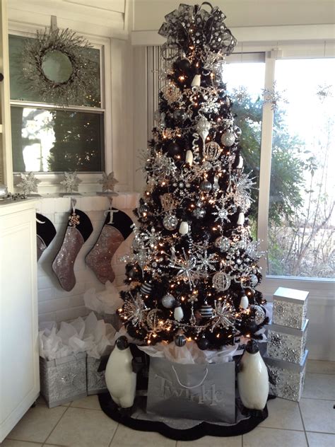 My Black and Silver Christmas Tree. | christmas tree decor | Black