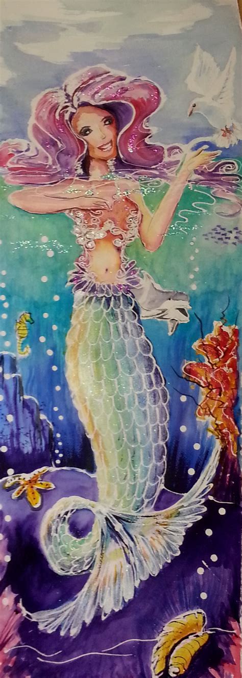 Courtneys Mermaid Painting Mermaid Disney