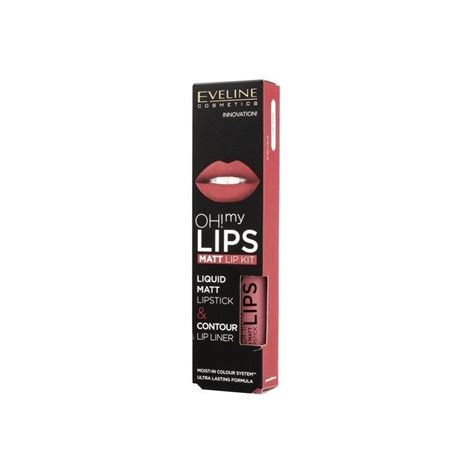 Eveline Oh My Lips Liquid Matt Lipstick Contour Lip Liner Matowa