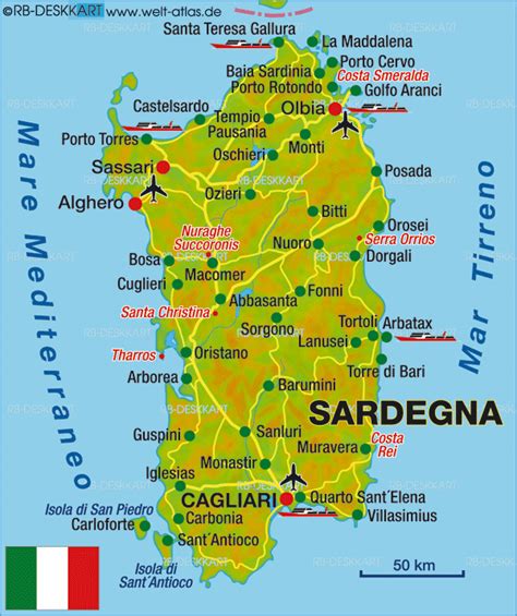 Maps Of Sardinia Map Of Sardinia Overview Italy Map In The Atlas