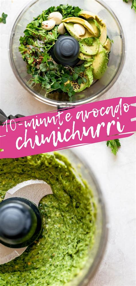 10 Minute Avocado Chimichurri Sauce Plays Well With Butter Recipe