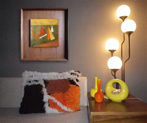 Mid Century Modern Copper Enamel Modernist Painting Vintage Etsy