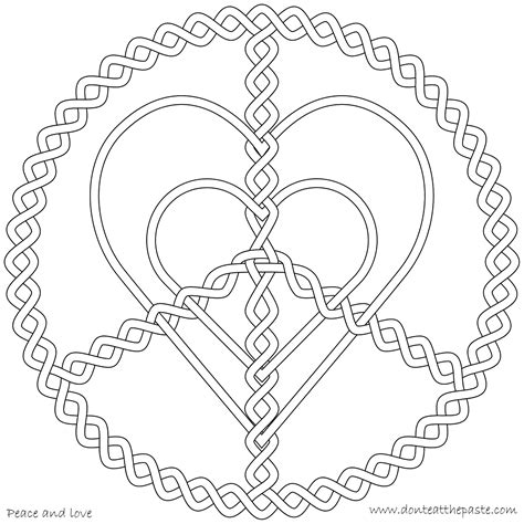 Printable peace love and happiness coloring pages many interesting. Don't Eat the Paste: Peace and Love- Coloring Page