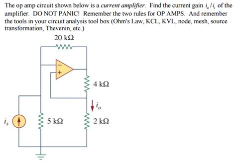 Solved The Op Amp Circuit Shown Below Is A Current