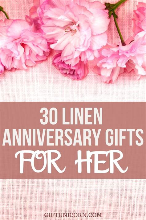 She deserves something thoughtful, something that shows her just how much she means to you—whether it's her birthday, a special anniversary, or just a regular sunday. 30 Linen Anniversary Gifts For Her - GiftUnicorn ...
