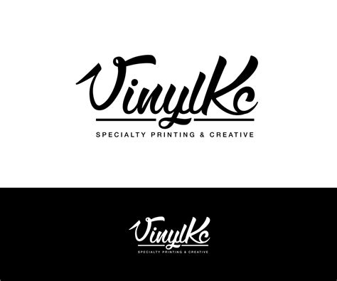 Playful Masculine Printing Logo Design For Vinylkc W Tagline