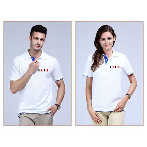 Design And Custom Polo Shirts With Screen Printed Logo Cotton Ringer