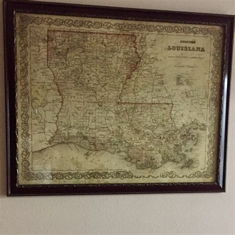 Antique Louisiana Map 1886 Historic Old Map Of Louisiana Restoration